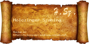 Holczinger Szabina névjegykártya